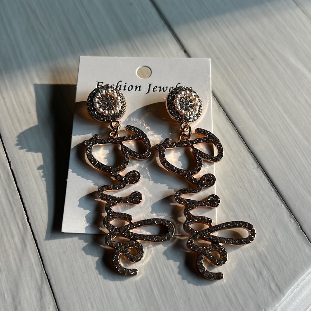 Bride beaded earrings